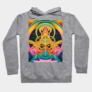 Time Shell III. Colorful Abstract Geometric Art Hoodie